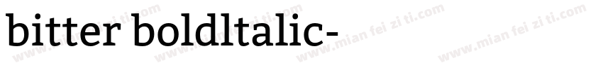 bitter boldltalic字体转换